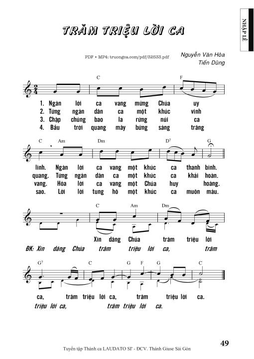 Trăm Triệu Lời Ca