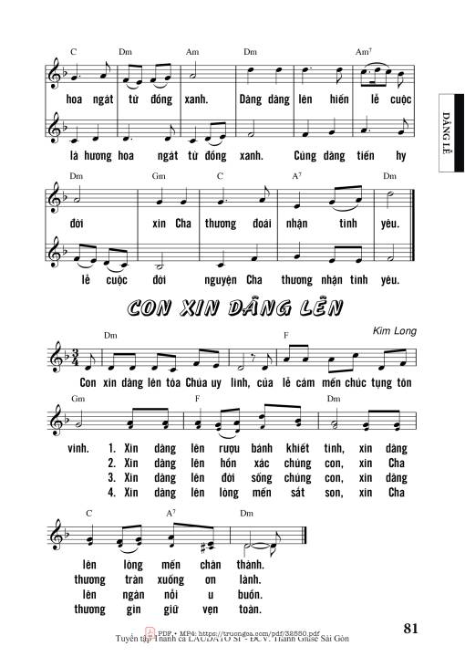 Con Xin Dâng Lên - Kim Long