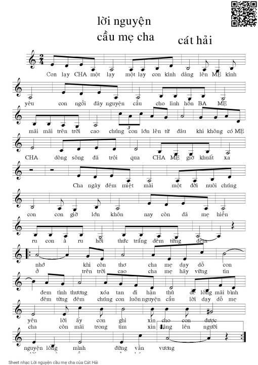 Lời nguyện cầu mẹ cha