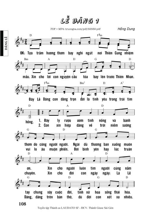 Lễ Dâng 1 - Hồng Dung