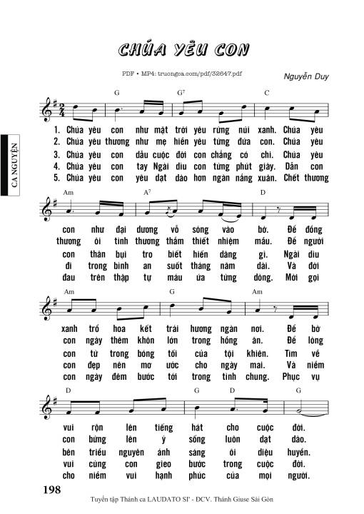 Chúa Yêu Con - Nguyễn Duy