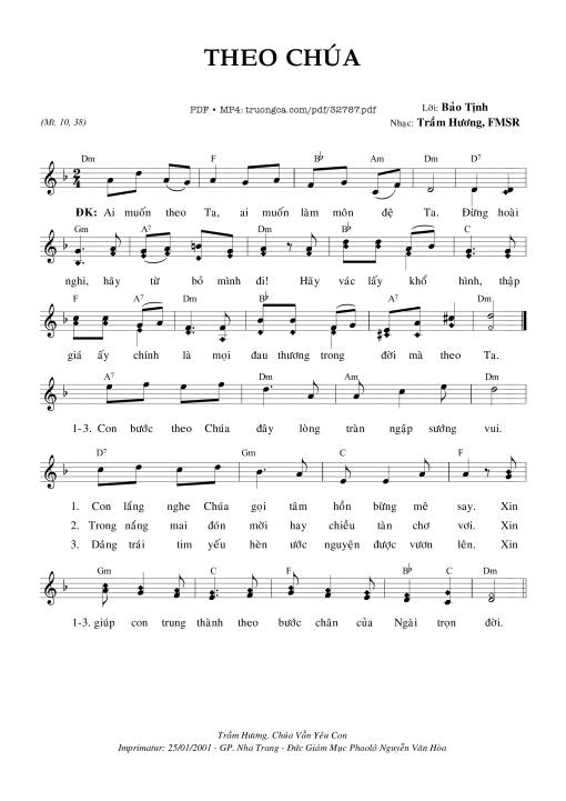 Theo Chúa - Trầm Hương