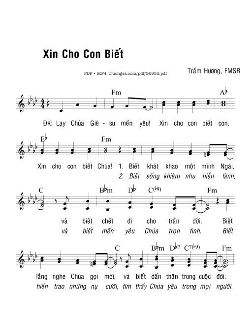 Xin Cho Con Biết - Trầm Hương
