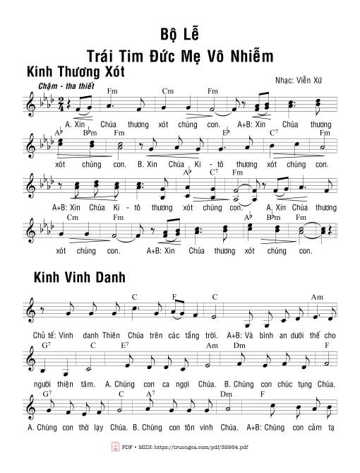 Bộ Lễ – Trái Tim Đức Mẹ Vô Nhiễm