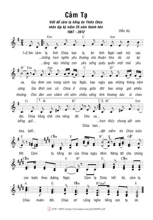 Cảm Tạ - Viễn Xứ