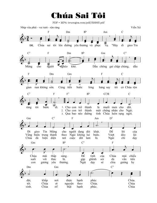 Chúa Sai Tôi - Viễn Xứ