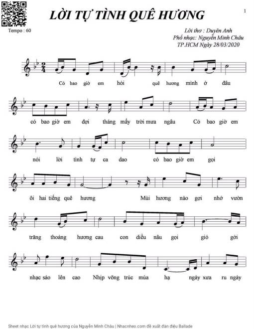 Lời tự tình quê hương