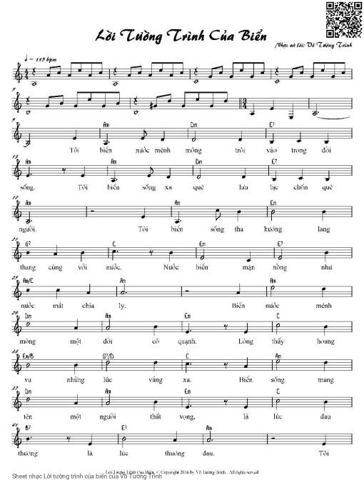 Lời tường trình của biển