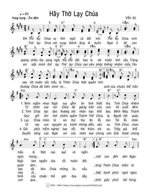 Hãy Thờ Lạy Chúa