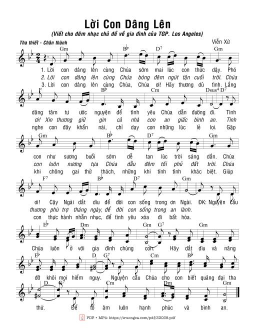 Lời Con Dâng Lên