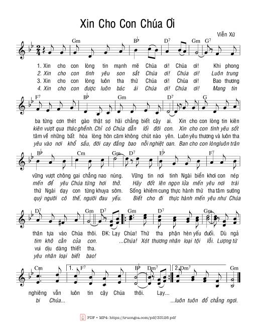 Xin Cho Con Chúa Ơi
