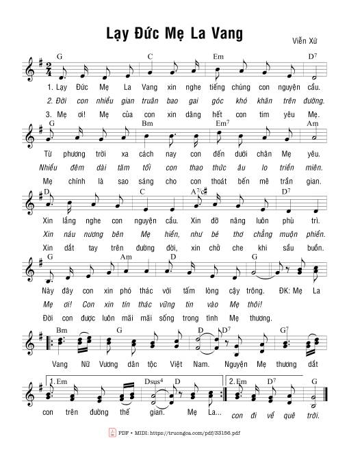 Lạy Đức Mẹ La Vang