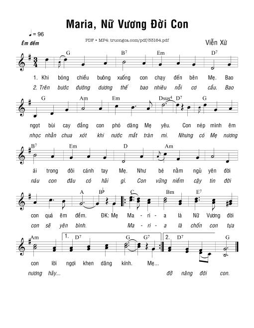 Maria, Nữ Vương Đời Con