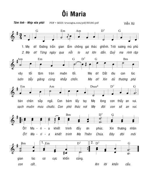 Ôi Maria - Viễn Xứ