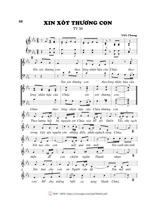 Thánh Vịnh 50, Xin Xót Thương Con