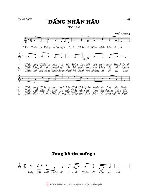 Thánh Vịnh 102, Đấng Nhân Hậu