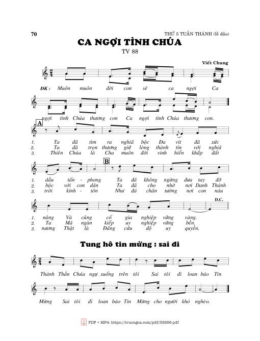 Thánh Vịnh 88, Ca Ngợi Tình Chúa