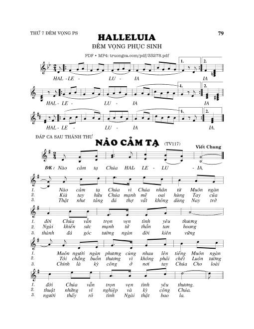 Thánh Vịnh 117, Nào Cảm Tạ