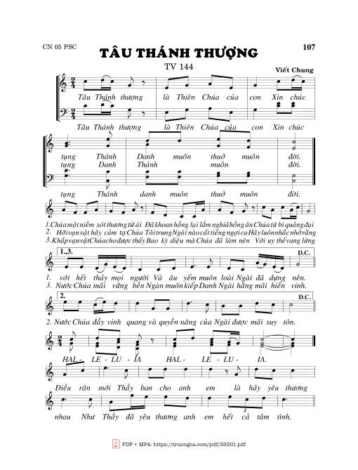 Thánh Vịnh 144, Tâu Thánh Thượng