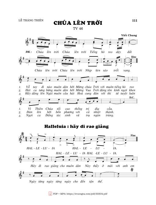 Thánh Vịnh 46, Chúa Lên Trời