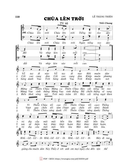 Thánh Vịnh 46, Chúa Lên Trời 2