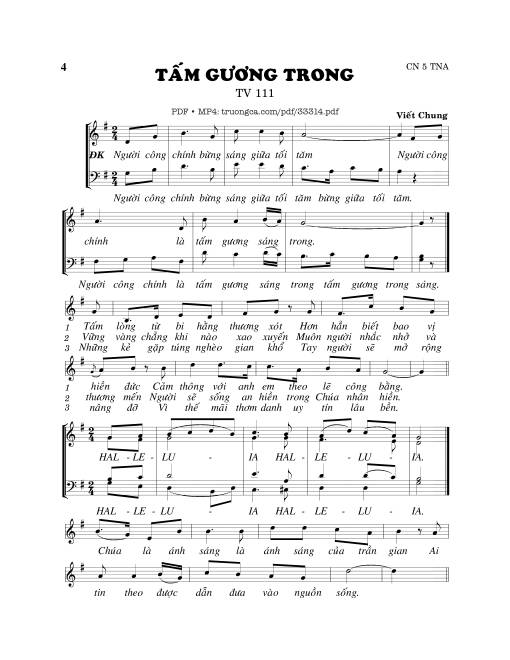 Thánh Vịnh 111, Tấm Gương Trong