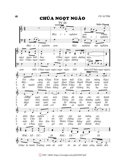 Thánh Vịnh 33, Chúa Ngọt Ngào