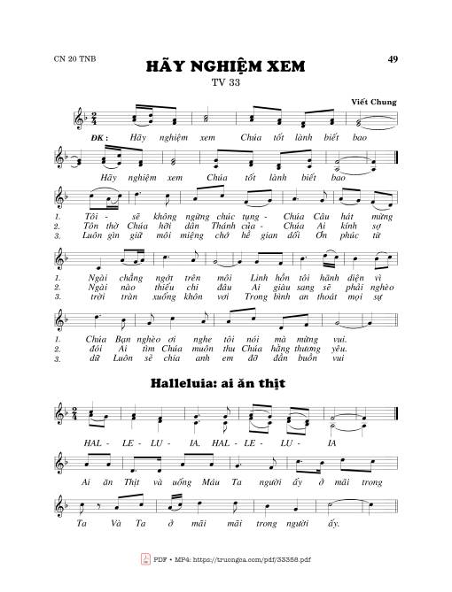 Thánh Vịnh 33, Hãy Nghiệm Xem