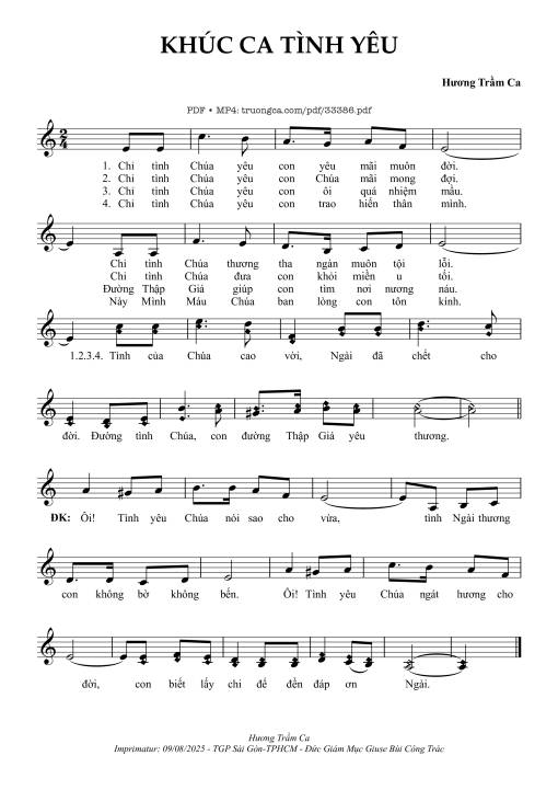 Khúc Ca Tình Yêu - Hương Trầm Ca