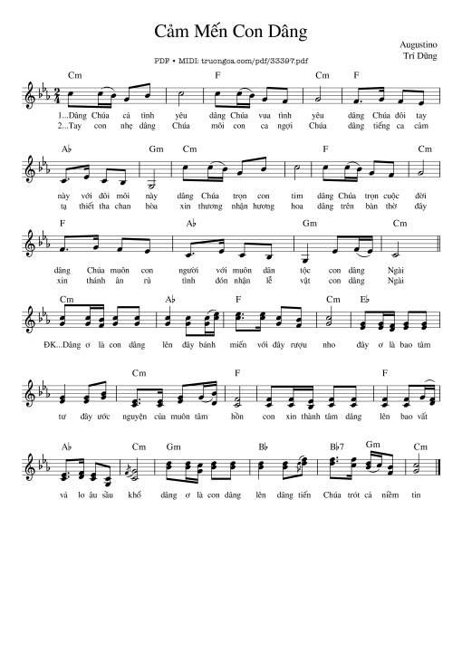 Cảm, Mến Con Dâng