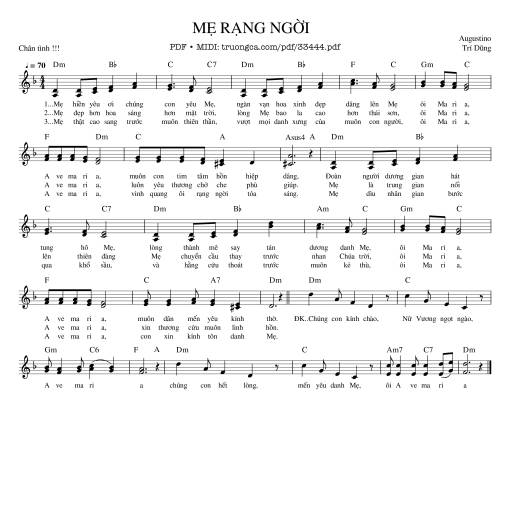 Mẹ Rạng Ngời - Agustino Trí Dũng