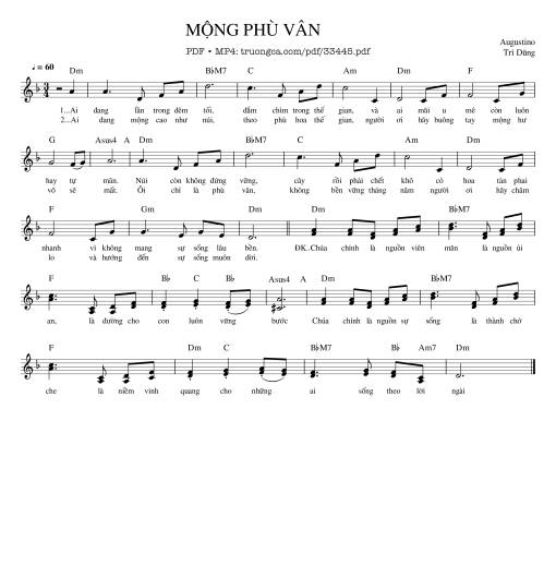 Mộng Phù Vân - Agustino Trí Dũng