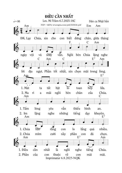 Điều Cần Nhất