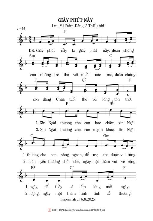 Sheet nhạc PDF bài Giây Phút Này