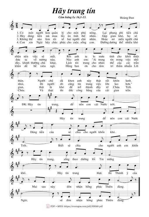 Hãy Trung Tín - Hoàng Đan
