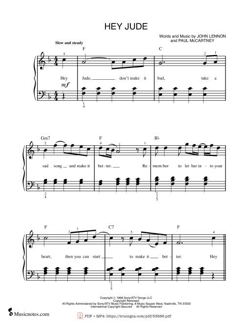 Hey Jude Piano EASY - The Beatles