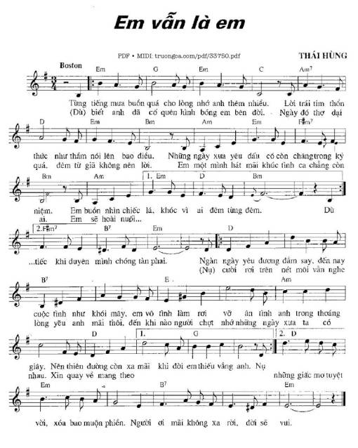 Em Vẫn Là Em - Thái Hùng