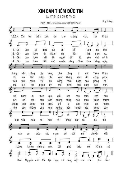 Xin Ban Thêm Đức Tin