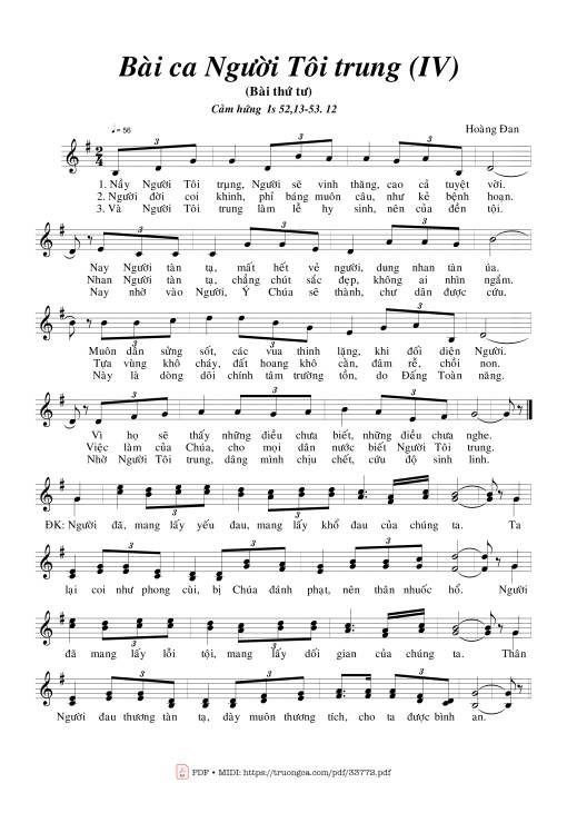 Sheet nhạc PDF bài Bài Ca Người Tôi Trung 4