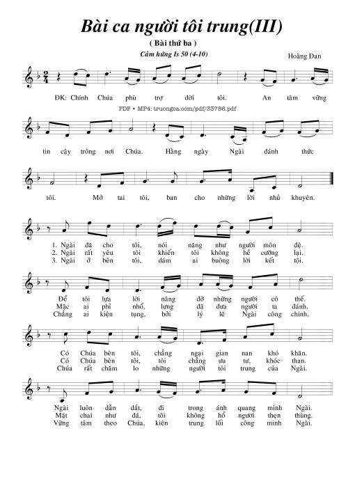 Sheet nhạc PDF bài Bài Ca Người Tôi Trung (3)