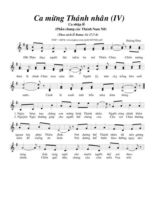 Sheet nhạc PDF bài Ca Mừng Thánh Nhân (4)