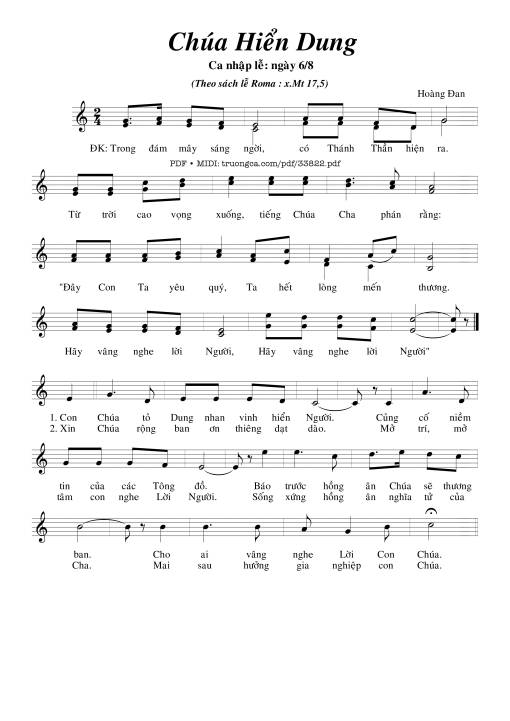 Chúa Hiển Dung - Hoàng Đan