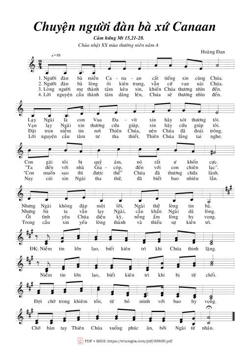 Chuyện Người Đàn Bà Xứ Canaan