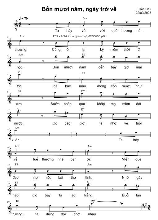 Bốn mươi năm, ngày trở về