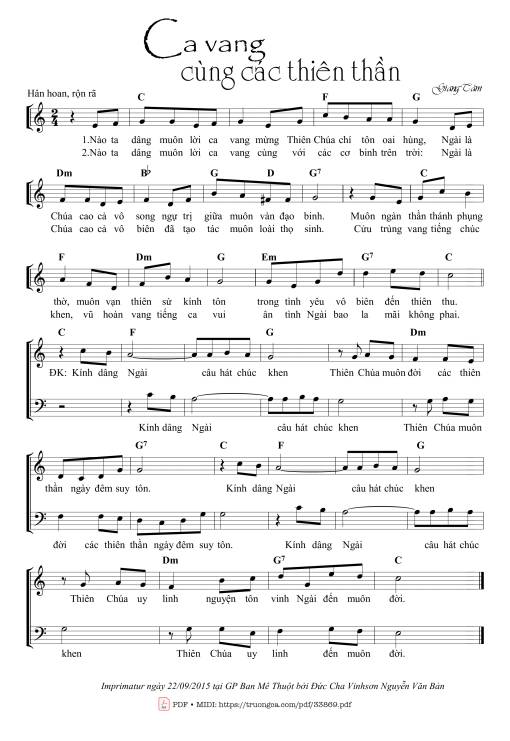 Ca Vang Cùng Các Thiên Thần