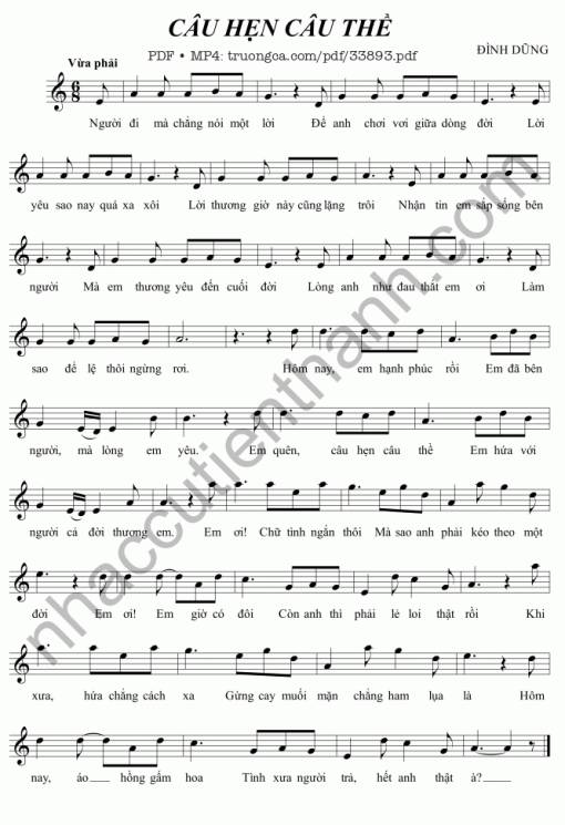 Câu hẹn câu thề