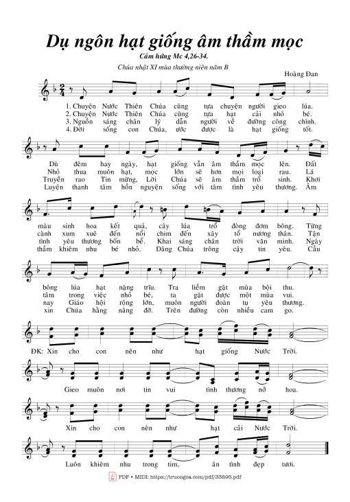 Dụ Ngôn Hạt Giống Âm Thầm Mọc