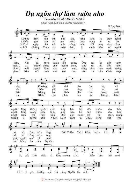 Dụ Ngôn Thợ Làm Vườn Nho