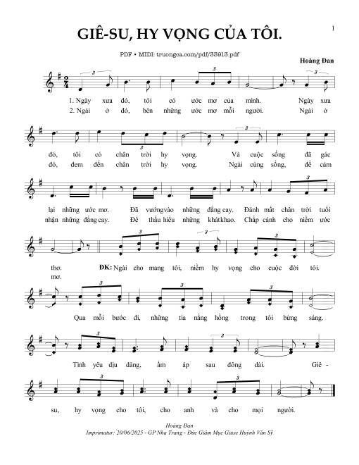 Giêsu Hy Vọng Của Tôi