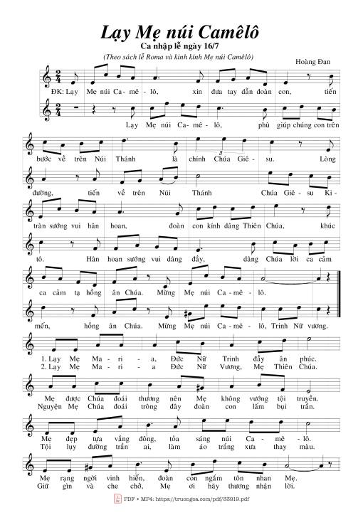 Lạy Mẹ Núi Camelo